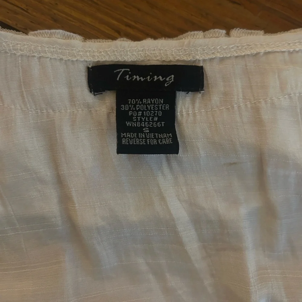 ‘Timing’ Brand Smocked Ruffled Top, Small - Picture 10 of 10